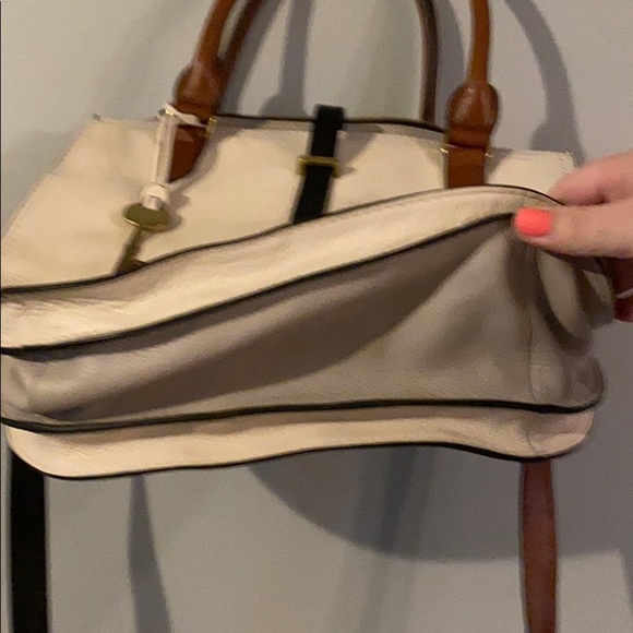 Fossil Color Block Leather Handbag (Moving Sale) - Picture 4 of 10